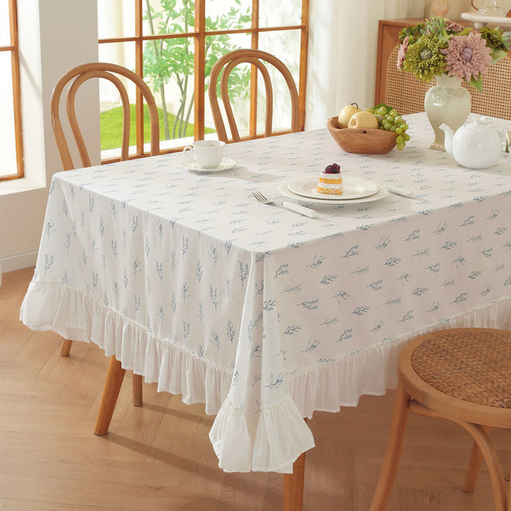 Decoratieve Bloemrijke Rimpel Tafelkleed