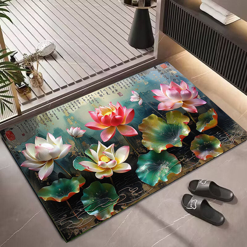 Artistieke Koi Vissen Vloerkleed