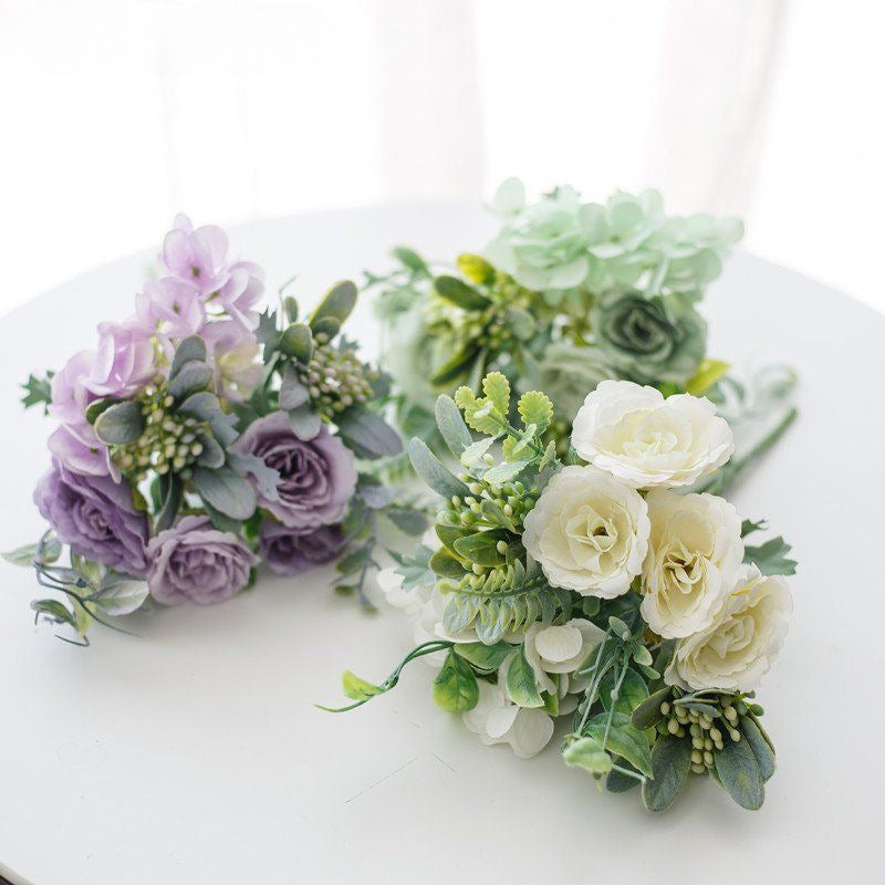 Elegante Kunstbloemen Boeket met Gemengde Bloemen