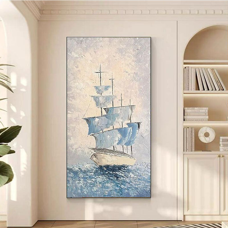 Maritiem Thema Textuur Canvas Kunstwerk
