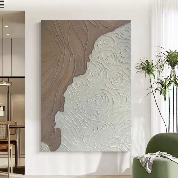 Artistiek Getextureerd Reliëf Canvas Muurkunst