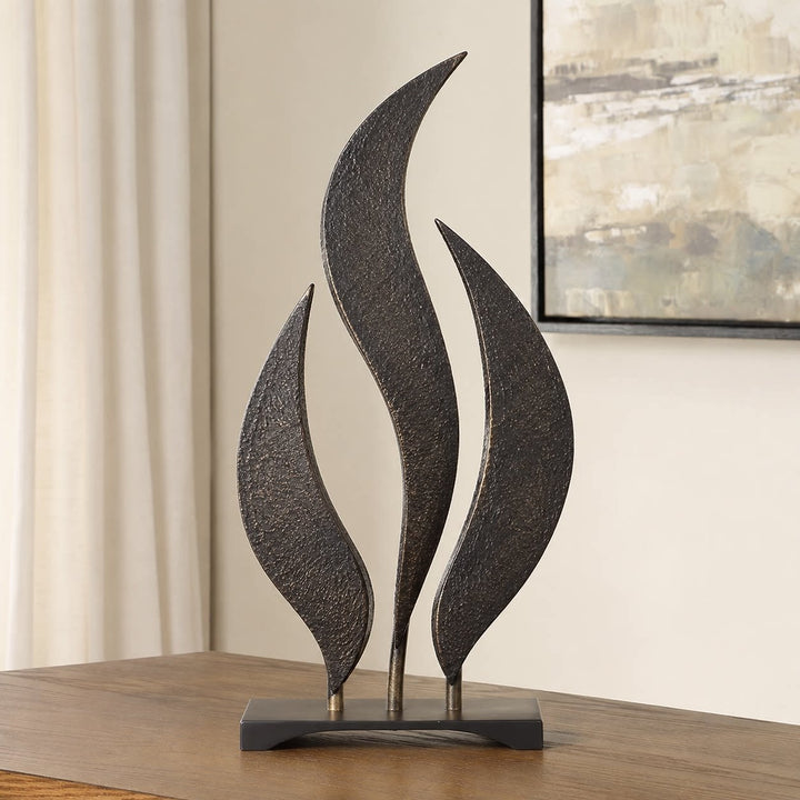 Artistieke Abstracte Blad Sculptuur