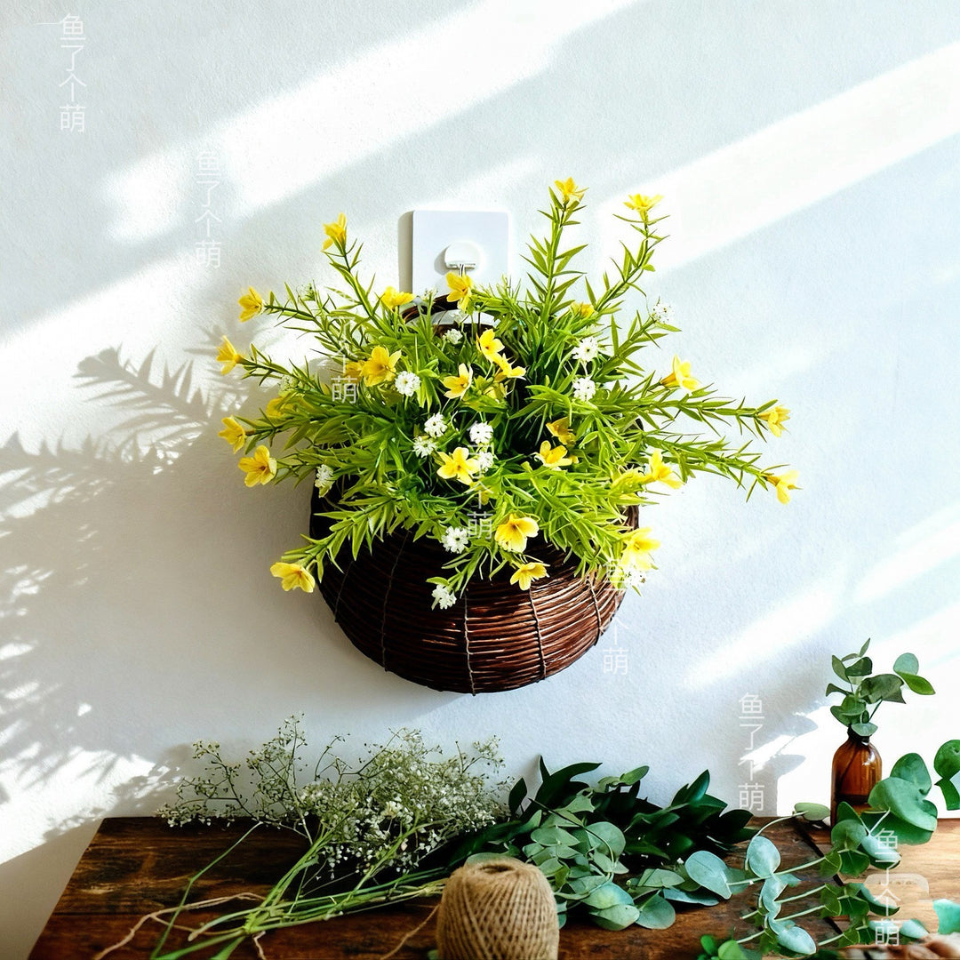 Muurbevestigde Kunstbloem Plantbak