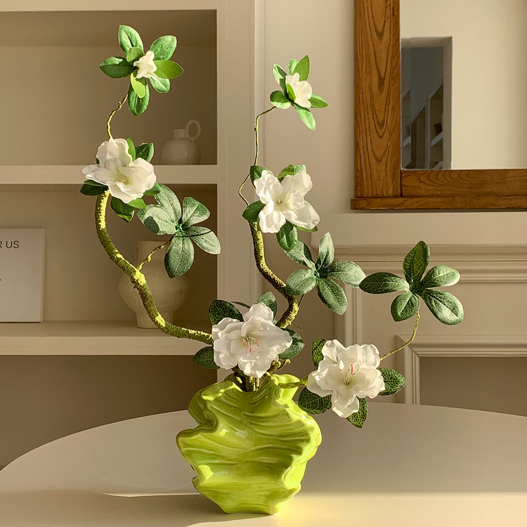 Kunstmatige Azalea Bloem Arrangement Vaasje