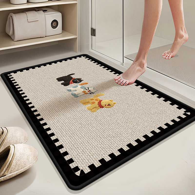 Absorberende Antislip Badmat met Winterthema