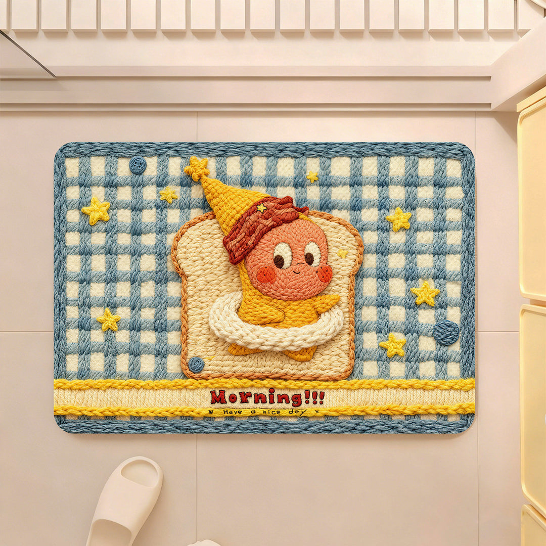 Grappige Bakkerij-Themed Decoratieve Gebiedsvloerkleed