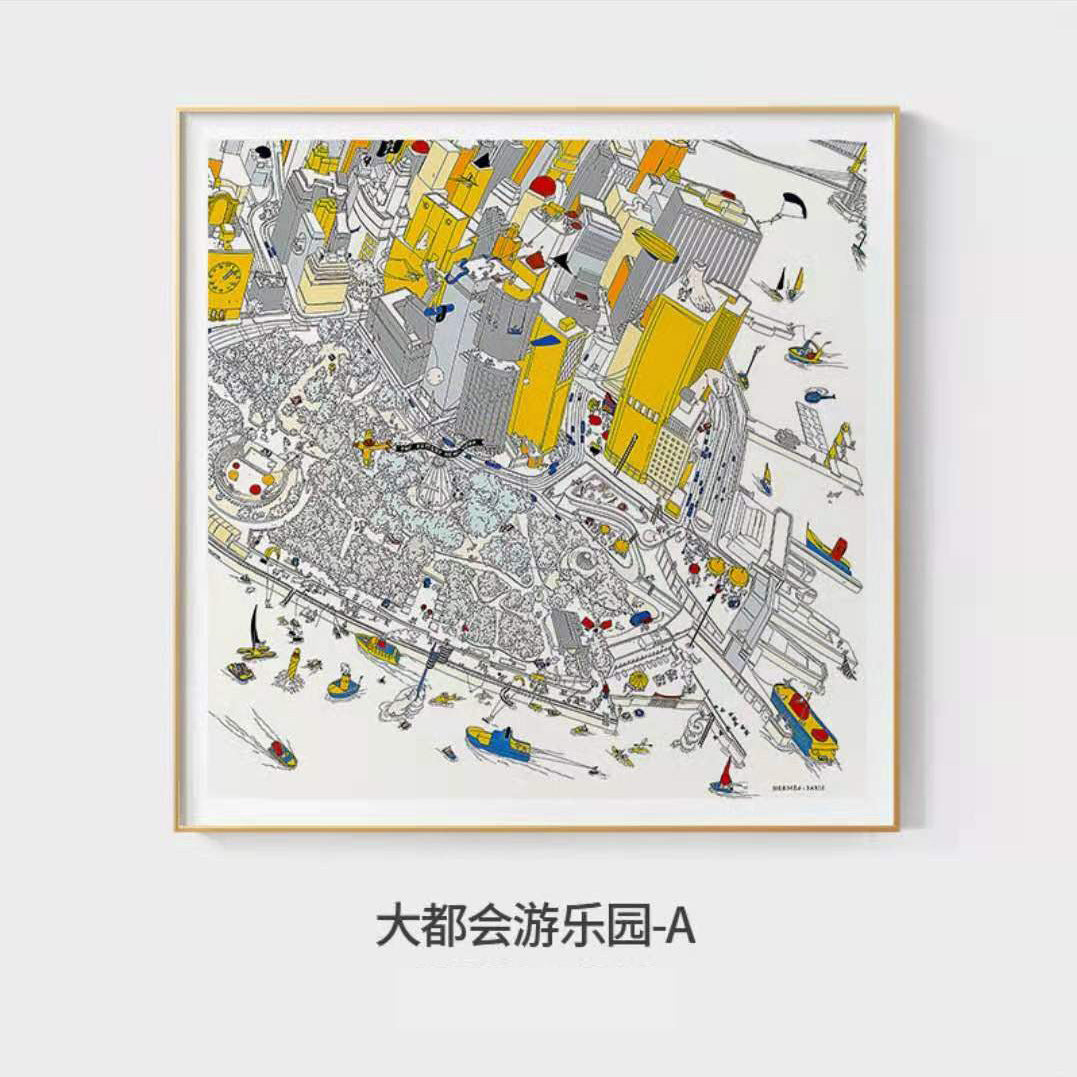 Geïllustreerde Stadstatus Muurkunst