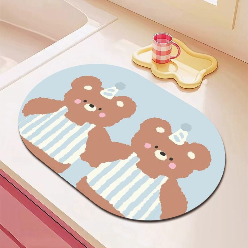 Cartoon Bear-Themed Keukenmat
