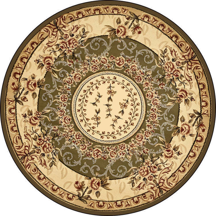 Rond Vintage Bloemen Tapijt