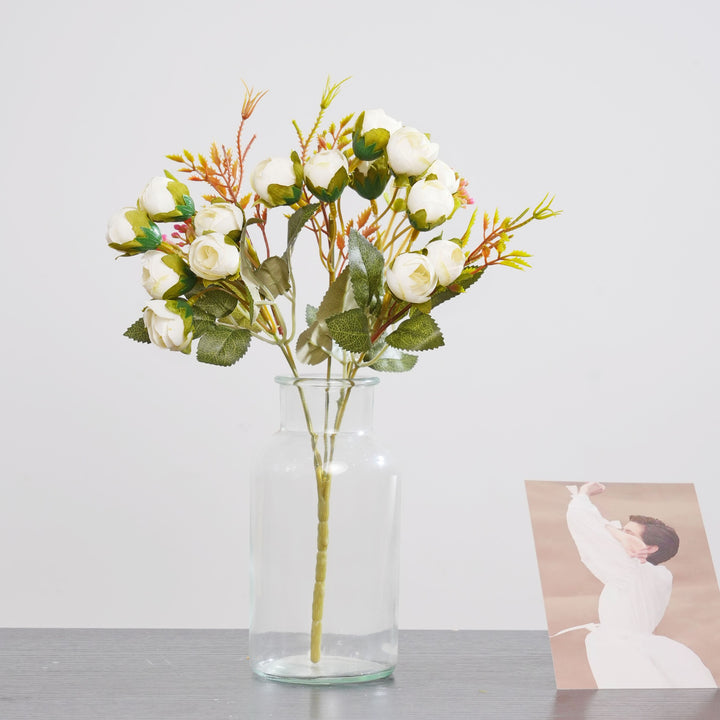 Levensechte Bloemen Rozensteel Arrangement