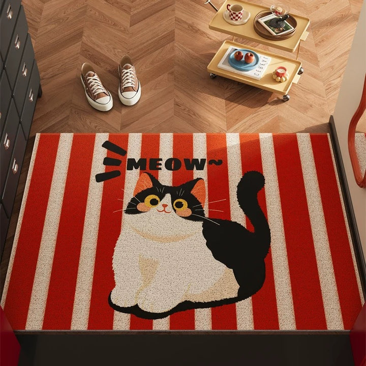 Cat-Themed Decoratieve Gebiedsdoek voor Thuisdecoratie