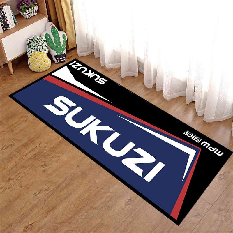 Motorcycle-Themed Area Mat