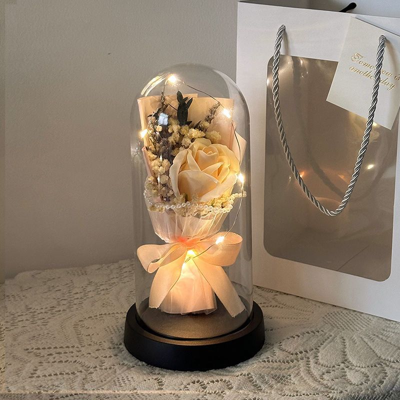 Verlichte Bloemdisplay