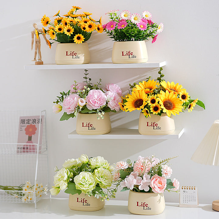 Decoratieve Pot met Nep Bloemarrangement