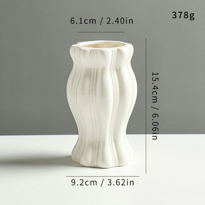 Elegante Versierde Keramische Bloemvaas