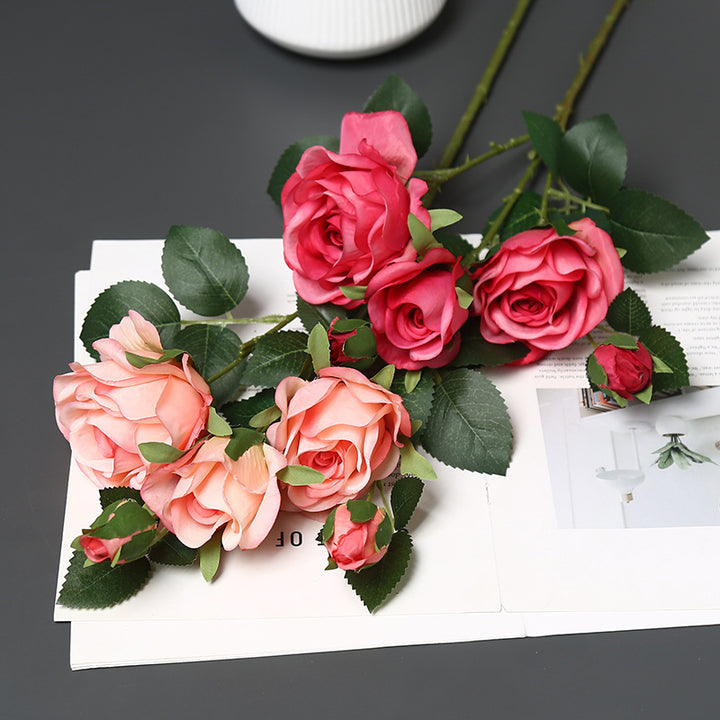 Zachte Zijde Rozen Arrangement
