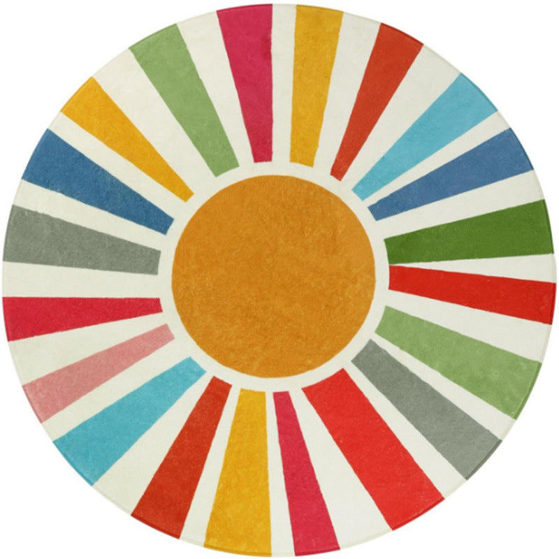 Speelse Ronde Pool-Thema Tapijt