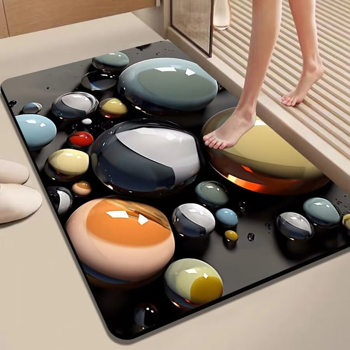 Artistieke 3D Edelsteen-Thema Badmat