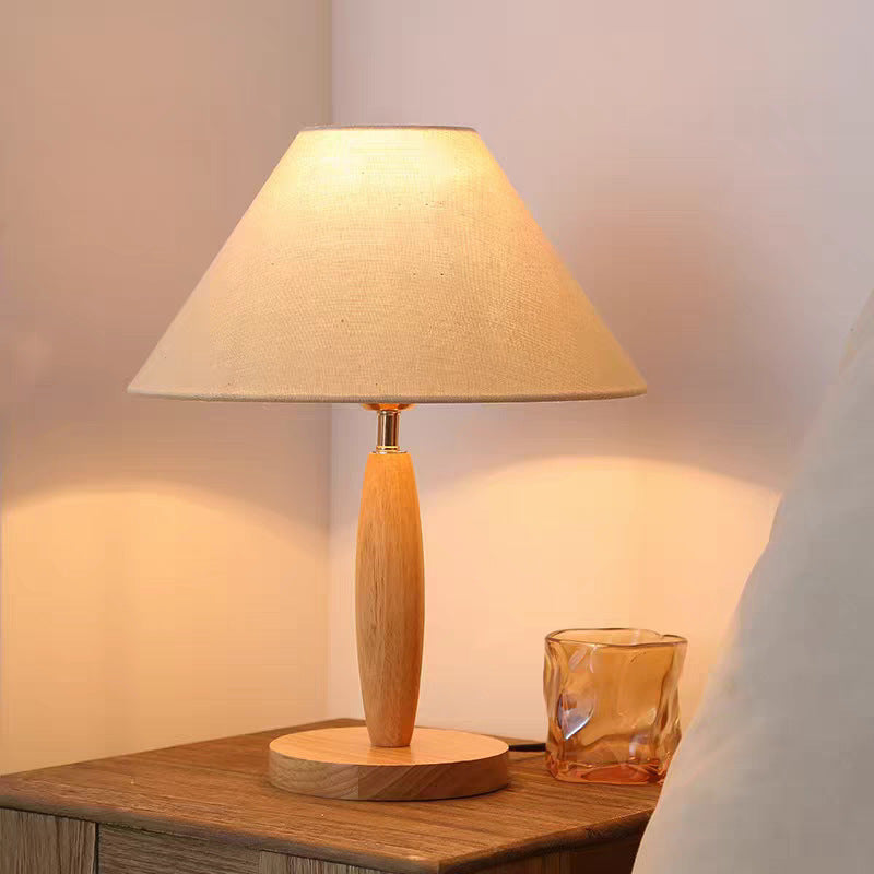 Stijlvolle Houten Basis Tafellamp