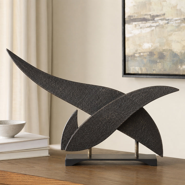 Artistieke Abstracte Blad Sculptuur