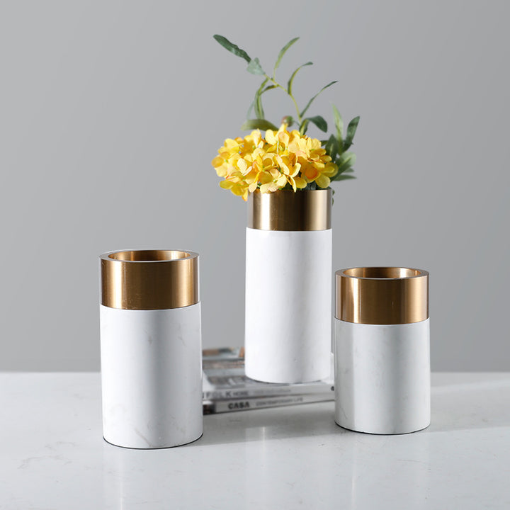 Stijlvolle Marmeren en Gouden Decoratieve Houder