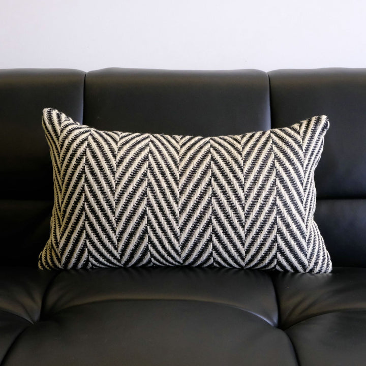 Textured Chevron Patroon Worp Kussen