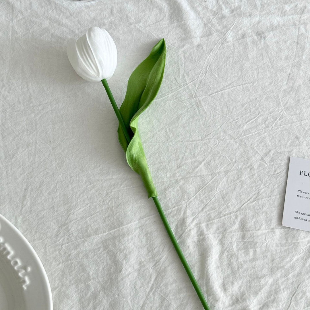 Realistische Faux Tulp Bloem Steel