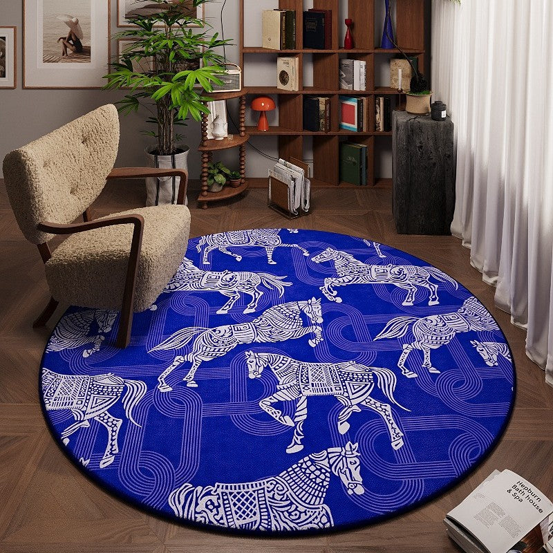 Artistiek Paardenpatroon Vloerkleed voor Thuisdecoratie