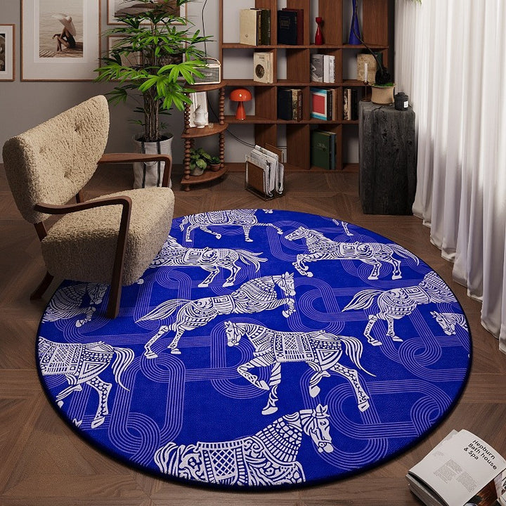 Artistiek Paardenpatroon Vloerkleed voor Thuisdecoratie