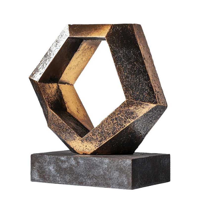 Abstract Decoratieve Houten Sculptuur