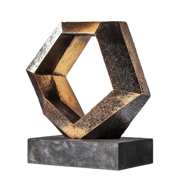 Abstract Decoratieve Metaal Sculptuur