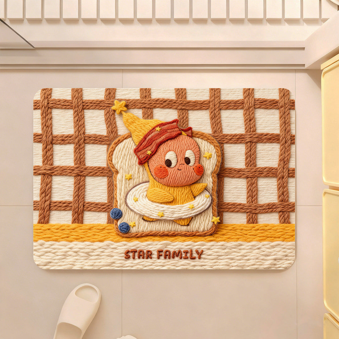 Grappige Bakkerij-Themed Decoratieve Gebiedsvloerkleed