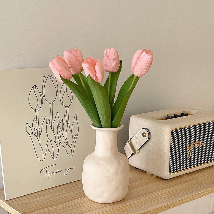 Realistisch Decoratieve Tulpen Bloemarrangement