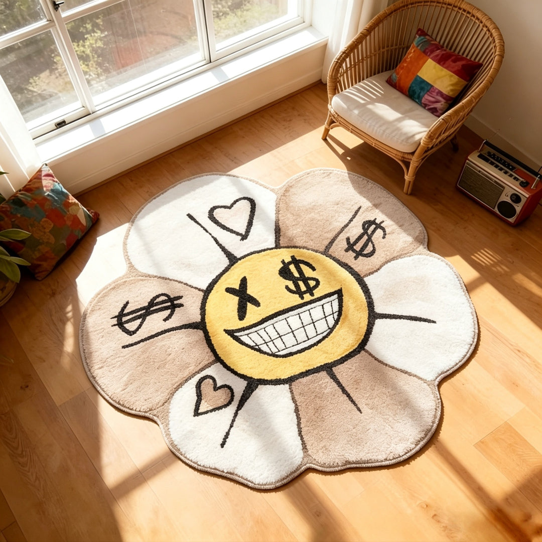 Artistiek Bloemvormig Vloerkleed