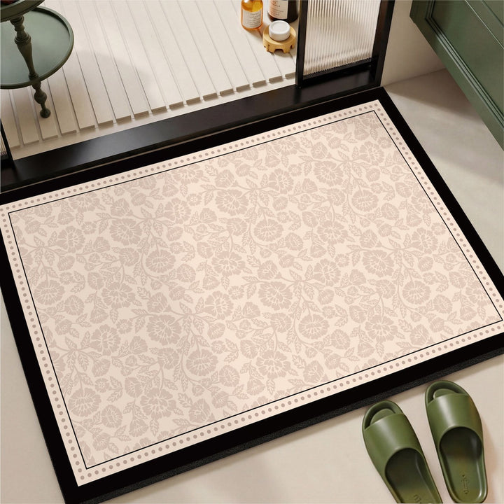 Elegante Vintage Bloemenprint Vloermat
