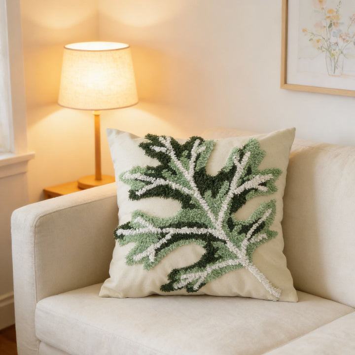 Decoratieve Bladeren Patroon Kussen