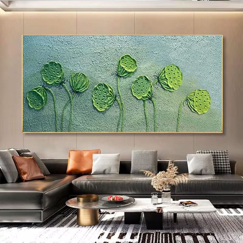 Textured Botanische Relieflijsten Wandkunst