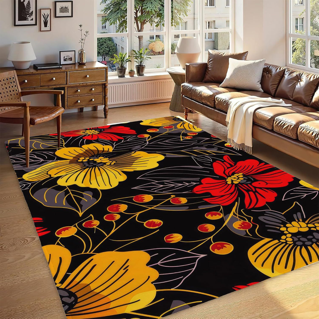 Abstract Leaf Print Gebied Tapijt