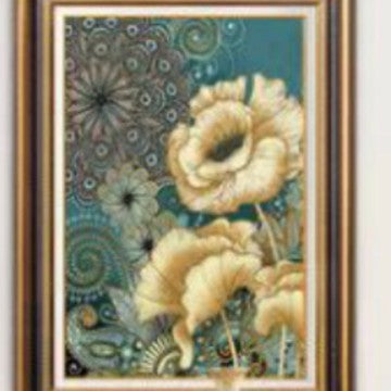 Decoratieve Bloemen Kunstdruk