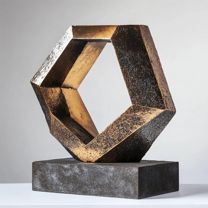 Abstract Decoratieve Metaal Sculptuur