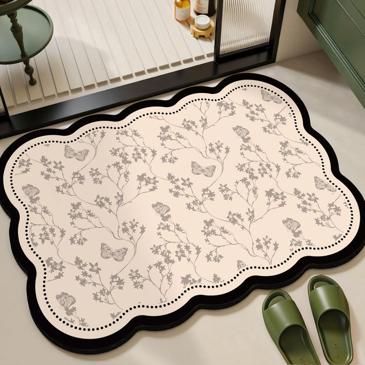 Elegante Vintage Bloemenprint Vloermat