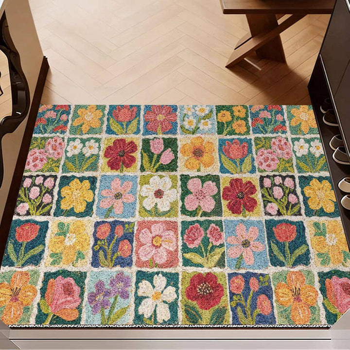 Vintage Bloemenpatroon Tapijt