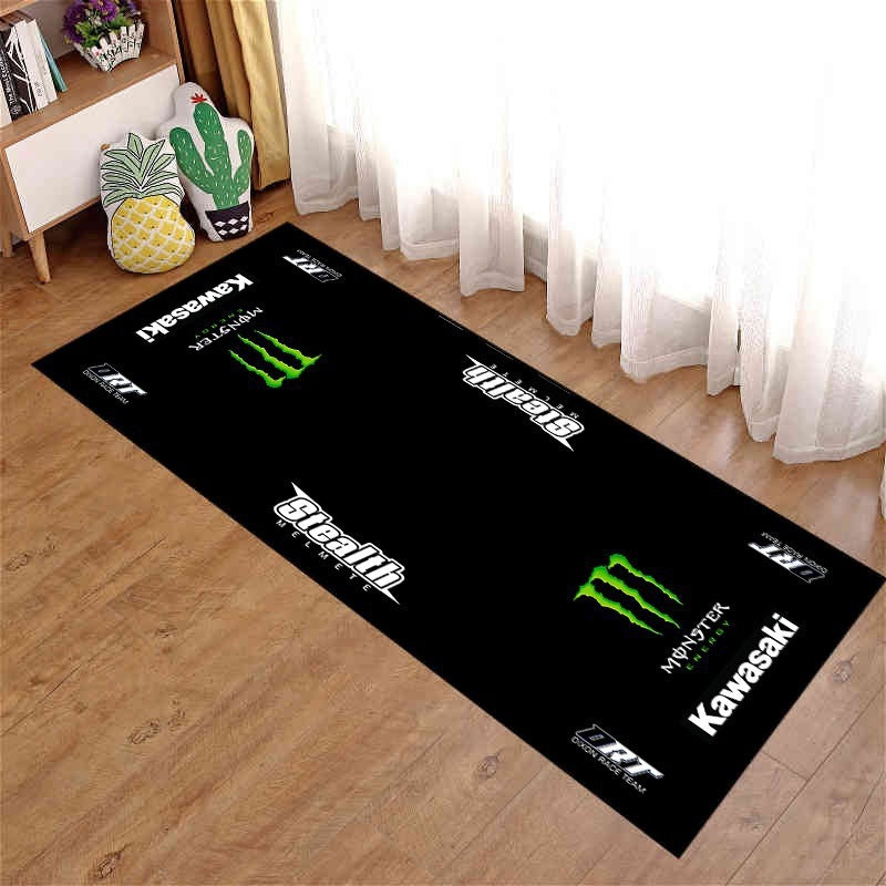 Motorcycle-Themed Area Mat