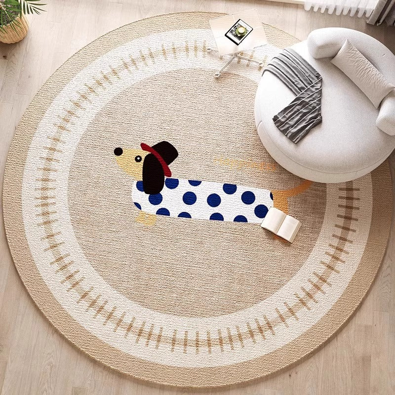 Decoratieve Honden-Thema Area Rug voor Thuisdecoratie