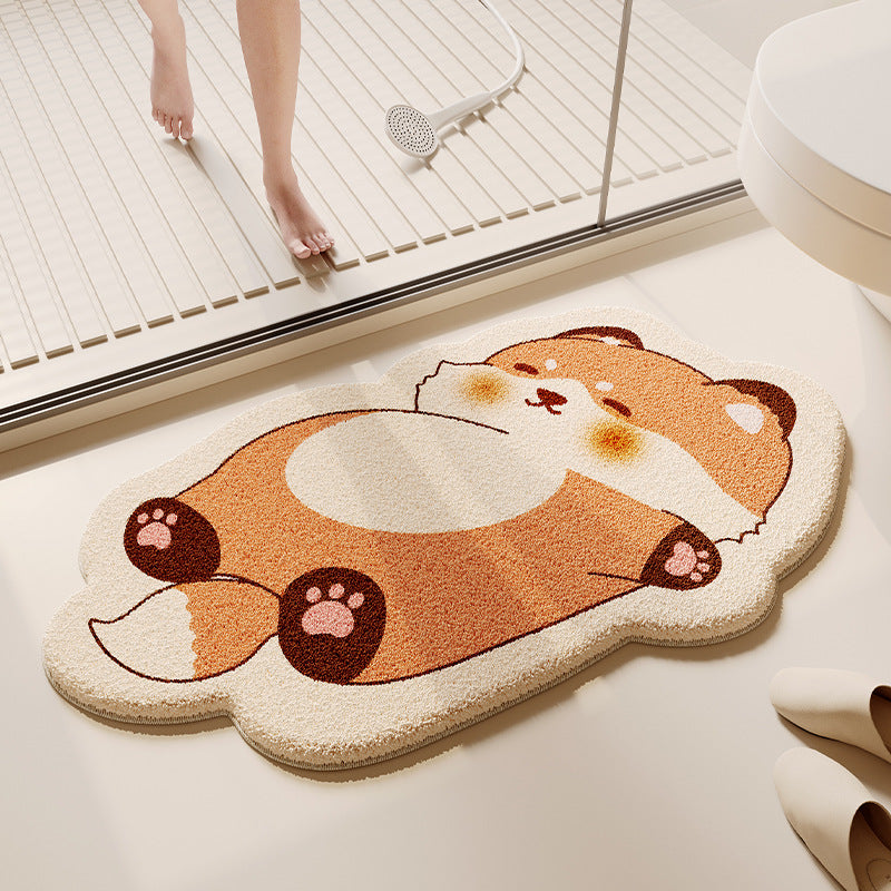 Cartoon Hond-Thema Pluche Badmat