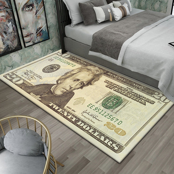 Dollar-Thema Decoratieve Vloerkleed