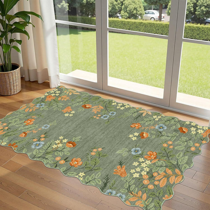 Decoratieve Bloemmotief Vloerkleed