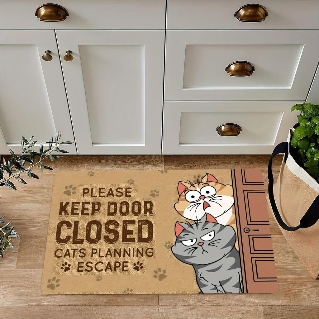 Decoratieve Kat-Thema Deurmat