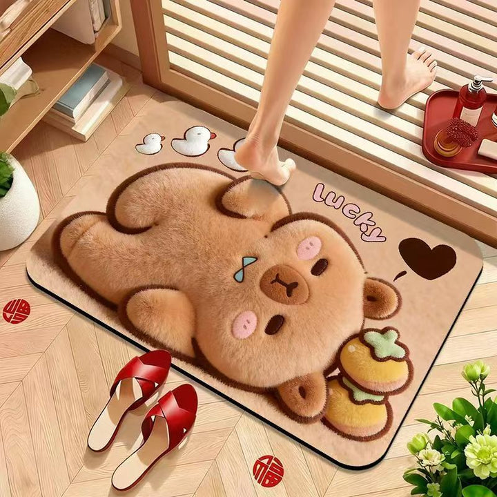 Schattige Beer-Thema Plush Badmat