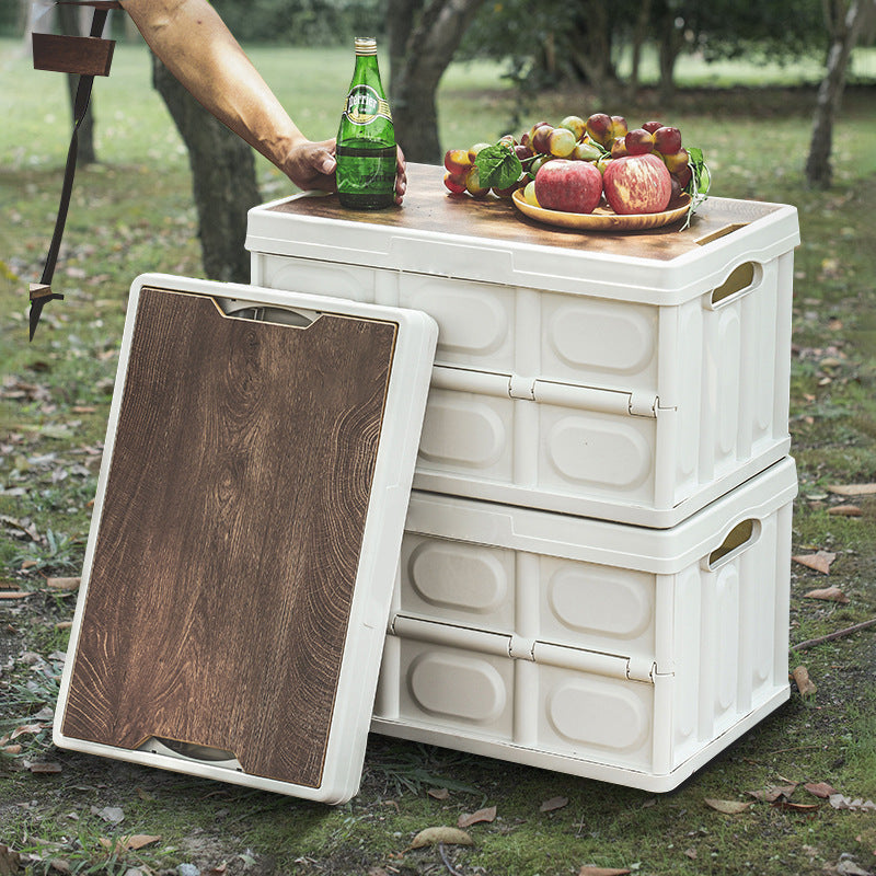 Lagerbox met houten oppervlak